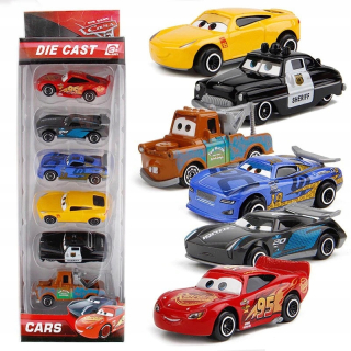 Disney Cars Resoraraki 6 autá Zigzag mcqueen kovový šrot