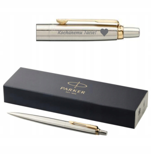 Parker Jotter Pen Silver Gold Clip Engraver