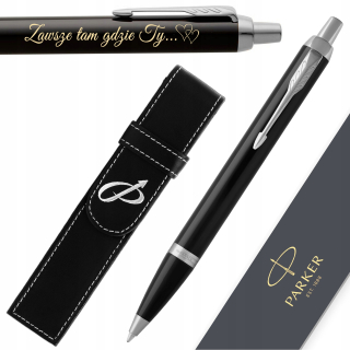 Parker IM Core Black Pen s gravírovaním + puzdro