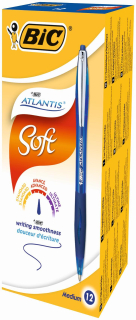 Automatické pero. BIC Atlantis Soft Blue X12
