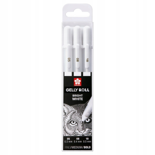 Gelly roll gélové perá - sakura - biela