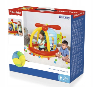 Nafukovací vrtuľník s helikoptérou s loptičkami Bestway 93538
