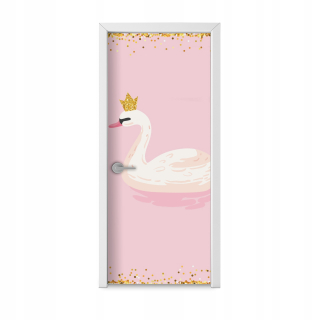 Samostatne prilepená nálepka Swan princezná