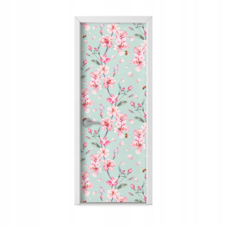 Pre nálepku na jedáleň 75x205 Sakura včely kvety