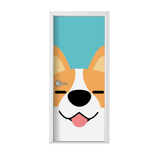 Pre interiér, samostatný nálepkový vzor Corgi Corgi