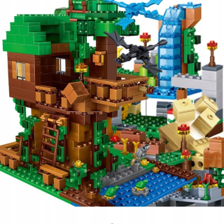 Minecraft House na strome + vodopád + 10 číslic