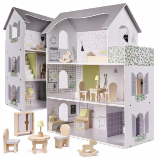 MDF Dollouse s 70 cm šedým príslušenstvom