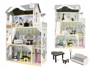 Dollhouse Wooden MDF + nábytok 120 cm xxl