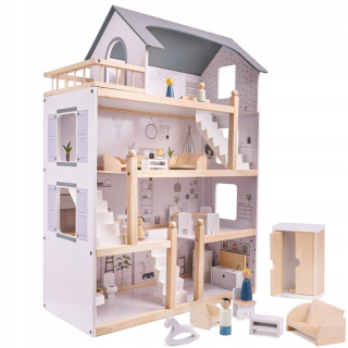 Dollhouse Drevená + nábytok skvelý darček
