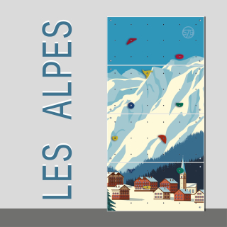 Domá lezenie stena 120x240cm Les Alpes