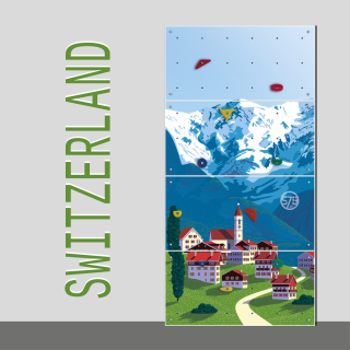 Domá lezenie stena 120x240cm Švajčiarsko