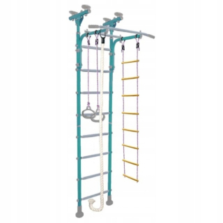 Gymnastický rebrík s 2 -Turquoise Rodom