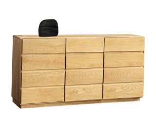 Drevené dubové zásuvky RTV Oak Natura - lesk