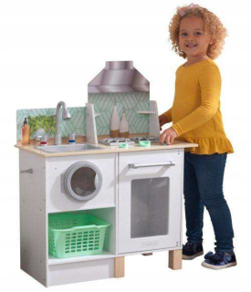 Drevená kuchynská práčka varenie Kidkraft 3+