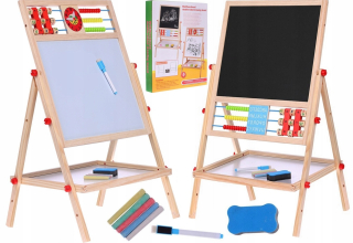 Drevená kriedová magnetická doska 4in1