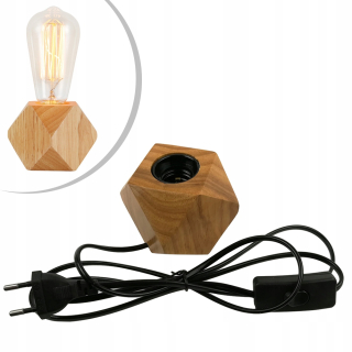 Drevená multiplayerová retro nočná lampa malá