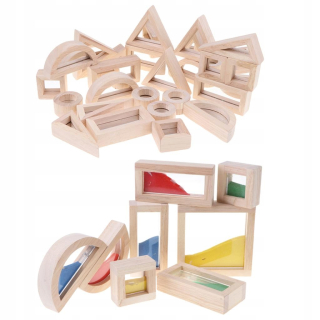 Drevené bloky Montessori - drevo 24. Bloky