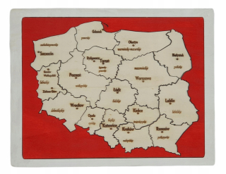 Drevená puzzle map