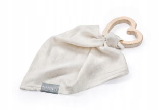 Drevené Teether s bambusom -LiNen vreckovkou