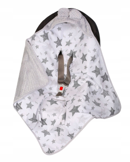 Duetbaby prikrývka pre autosedačku 80x80 cm šedá