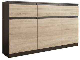 Veľká komoda 98 skrinka 3 zásuvky Wenge Sonoma S-3