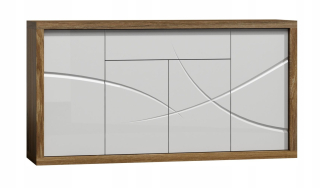 Veľká komoda P8A White Oak Stirling 171 cm 3D fronty