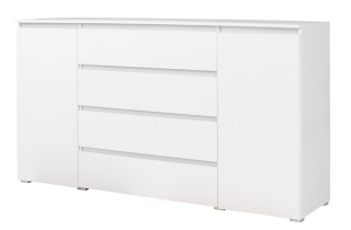 Veľká komoda pre spálňu moderná 184 cm biela