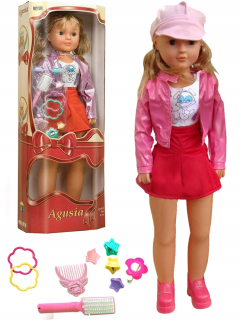 Veľká bábika Agusia 82 cm + vlasové doplnky