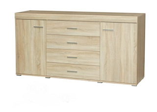 Veľká komoda 180 cm zásuvka Sonoma Oak pre izbu