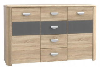 Veľká forte yoop hrudník z zásuviek ypk26 133x82x41cm skrinka