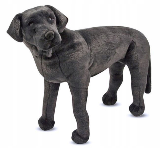 Veľký plyšový labrador čierny pes 12117 Melissa