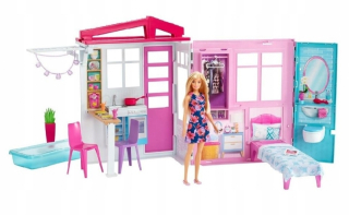Veľký prenosný Barbie House Cozy+ Doll