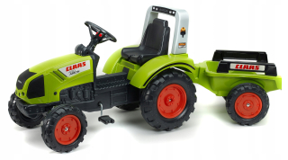 Veľký traktor Falk Claas 430 s prívesom 3-7 rokov