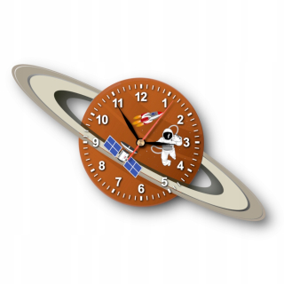 Veľké nástenné hodiny planéta Saturn Clock Space