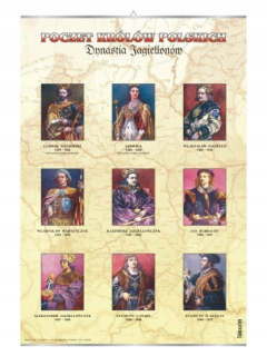 Infografický plagát histórie Jagellonskej dynastie