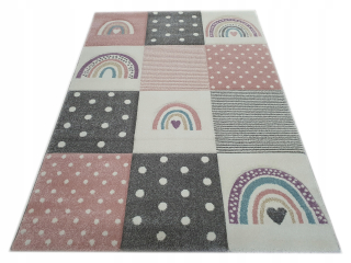 Diamantový koberec 3d 120x170 Rainbow Grey Pink Arches