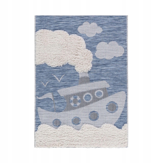 Navajo koberec Navy modrá 120x170 cm