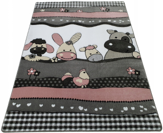 Petit 3D koberec 180x270 Farm Animal Pink Pink Pink