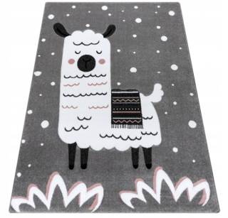 Petit 3D koberec 180x270 Lama Zoo Grey White Pink