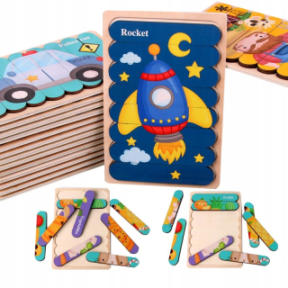 Deti Montessori 3D zvieracie hračky