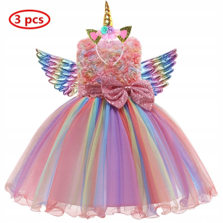 Dievčenské Halloweenske detské šaty Unicorn