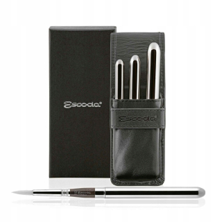 ESCODA akvarelové štetce 1438 Perla Leather Set 3
