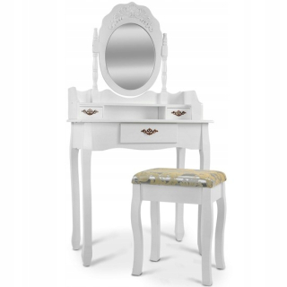 Elegantná KOZMETICKÁ TOALETA + TABURET 06