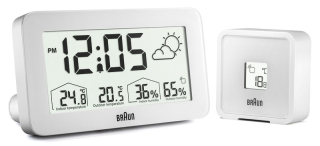 Elektronický budík Braun s meteorologickou stanicou