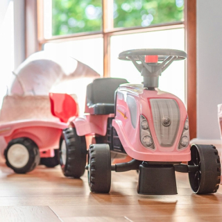 Falk baby dievčenský nový Holland Tractor Pink s prz