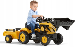 Traktor Falk Komatsu s lyžičkou a prívesom 2-5 rokov