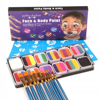 Farby na tvár 12 farieb