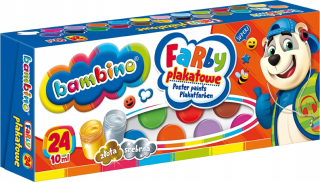 Plagáty farby bambino 24 col./10 zlaté striebro