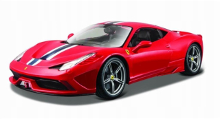 Ferrari 458 Špeciálna červená 1:18 Bbura, Bburago