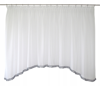 Detská opona má 2 s pompoms 500 x 145 sg